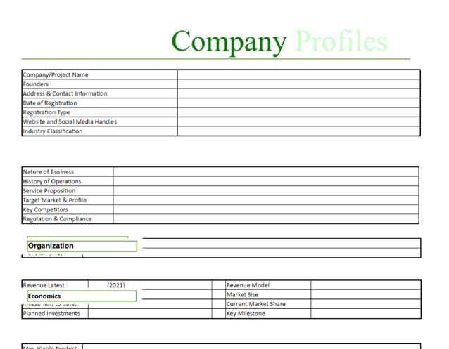 GAIN Company Profile Template